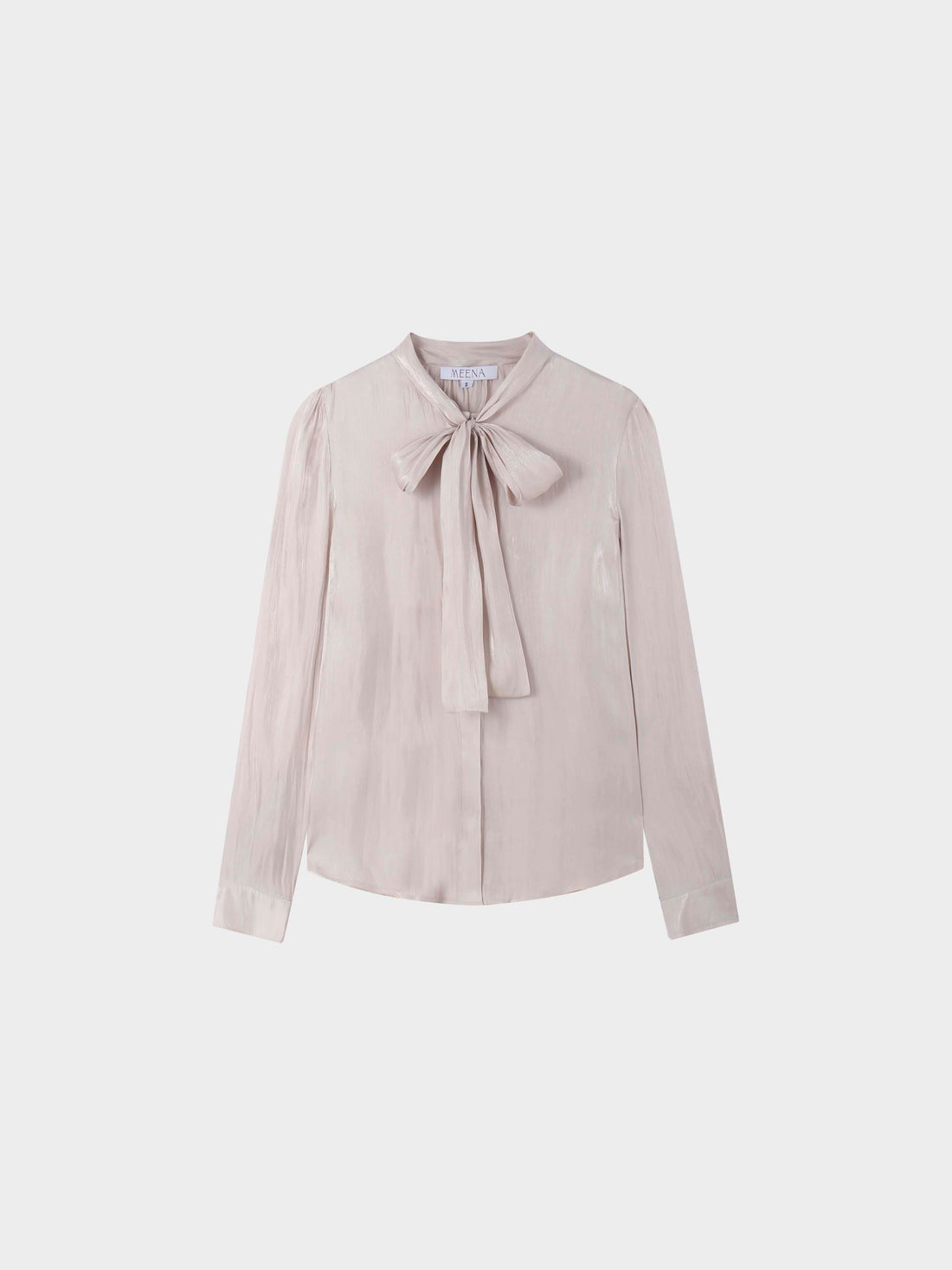 Shimmer Tie Blouse-Ivory