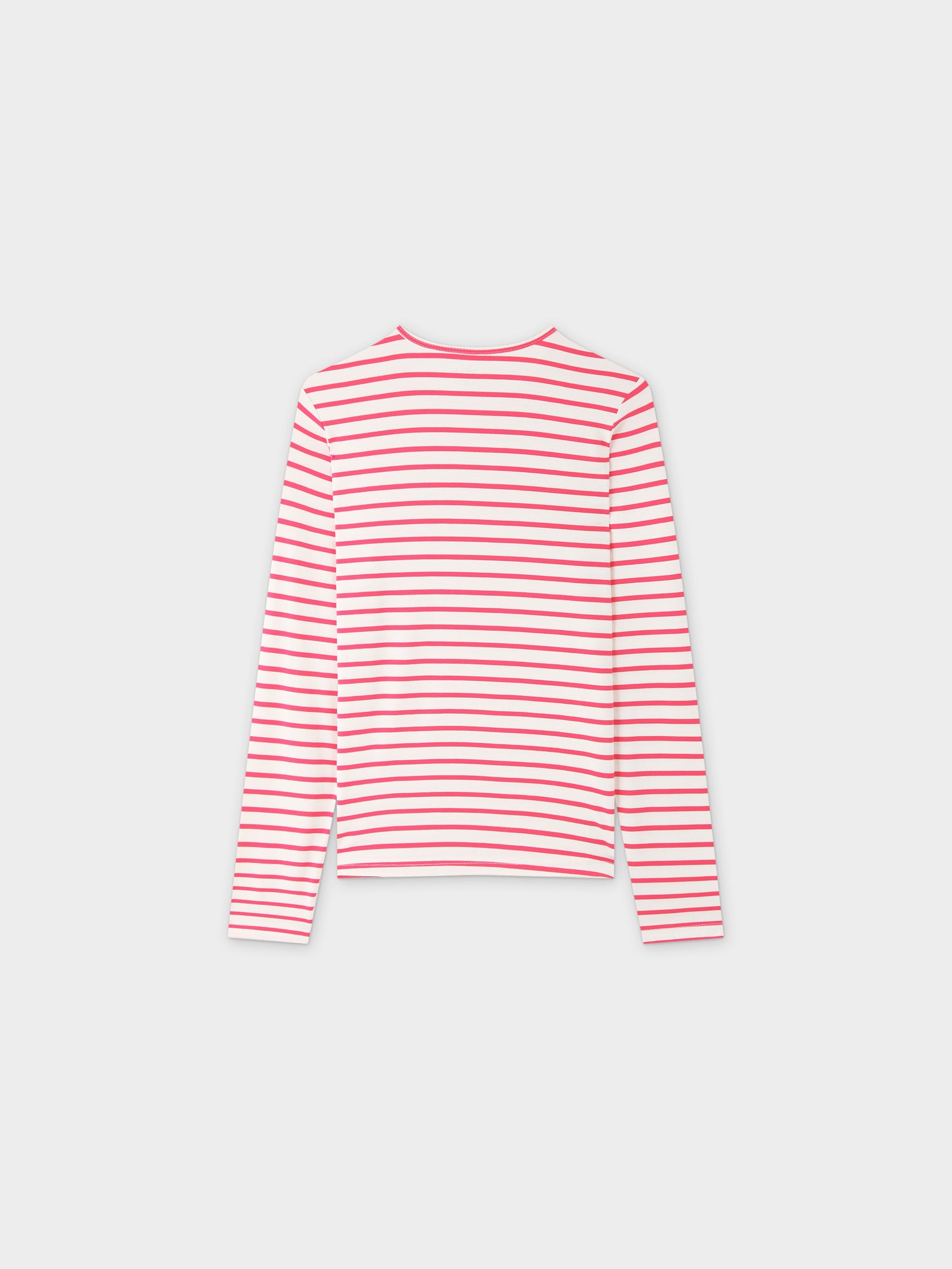 Butter Soft Stripe Crew-Rosa intenso/Blanco