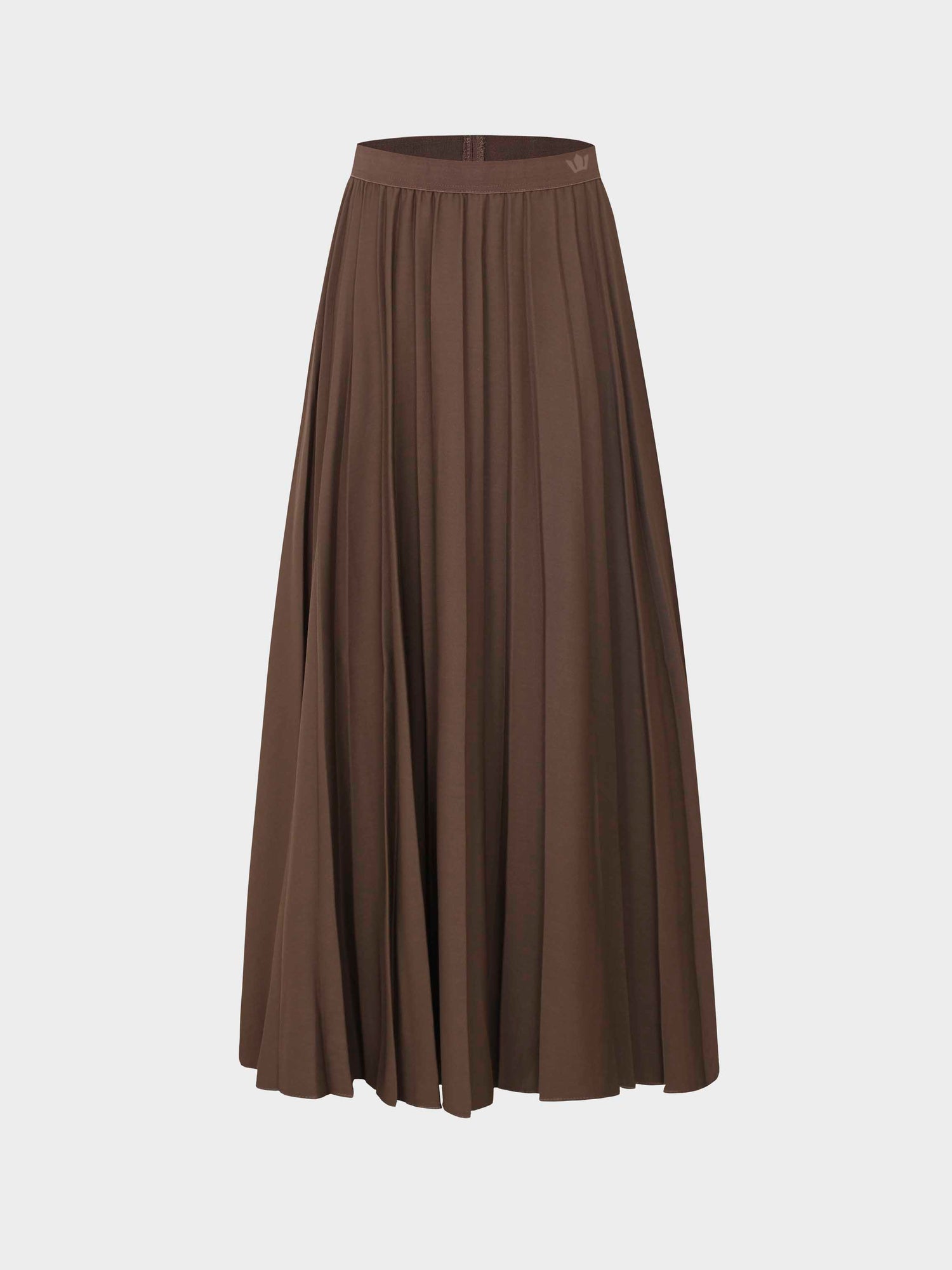 Pleated Skirt 35&quot;-Brown