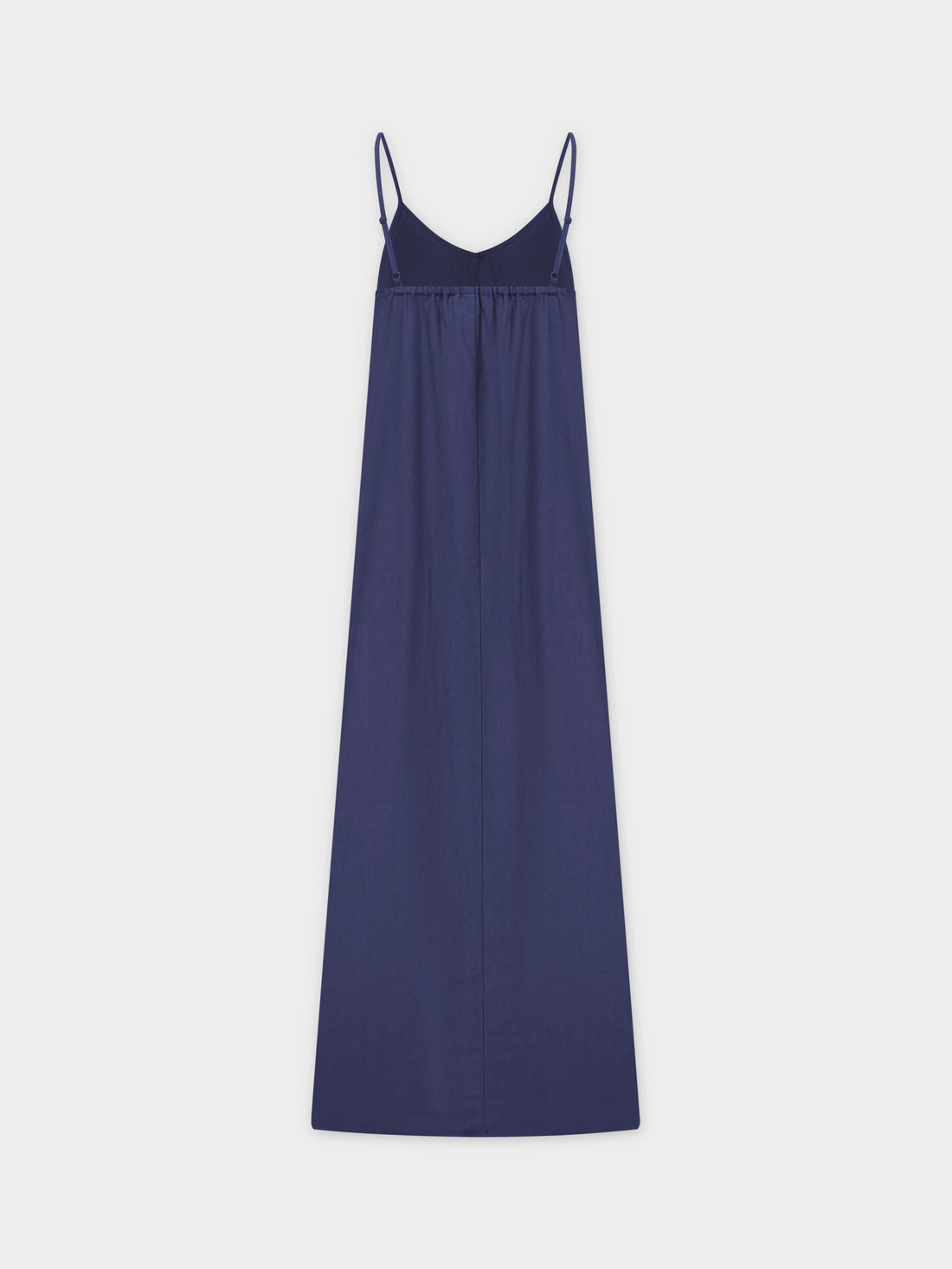 Linen Slip Dress-Navy