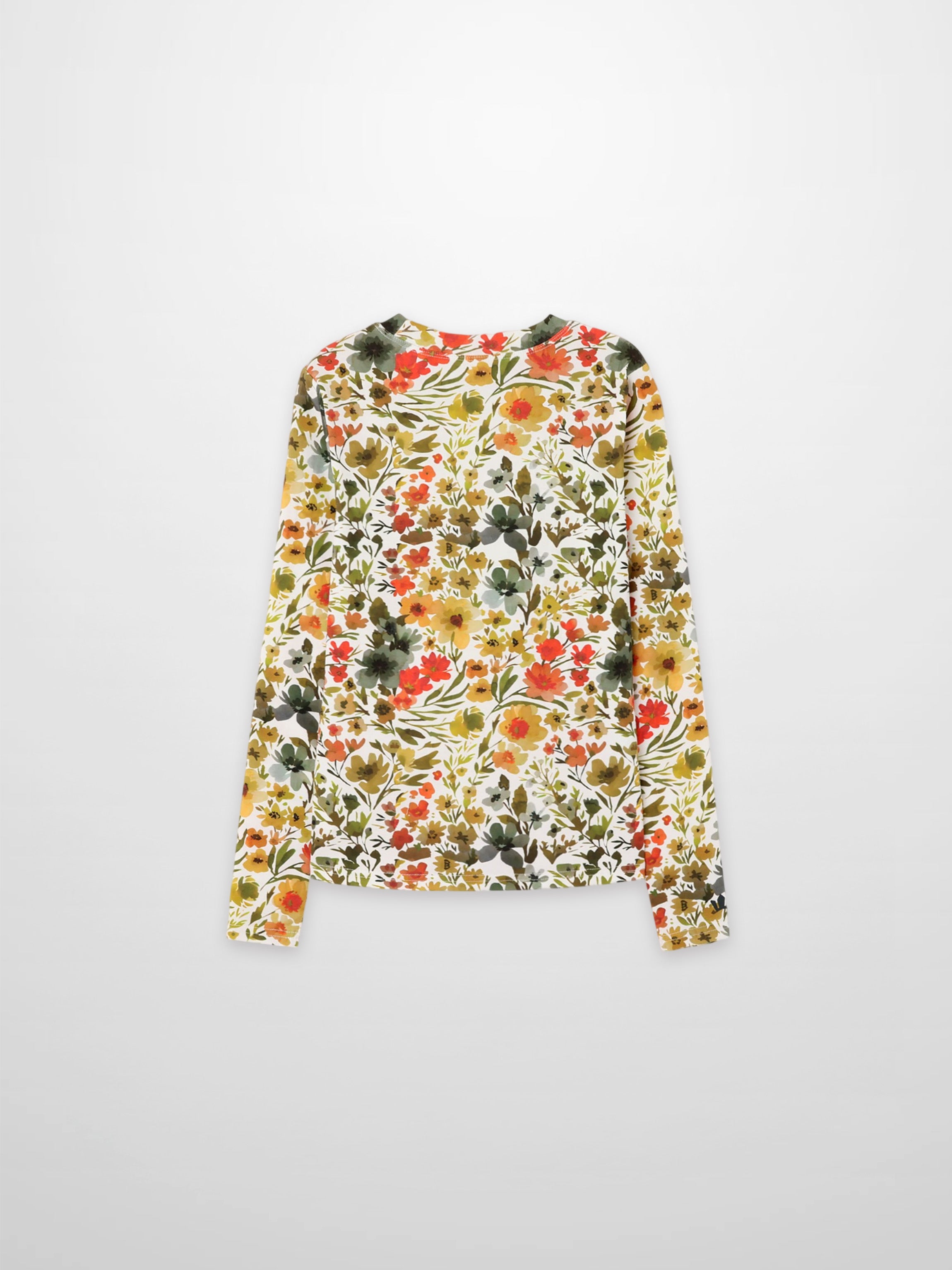 Basic Printed T-shirt-Earthy Floral
