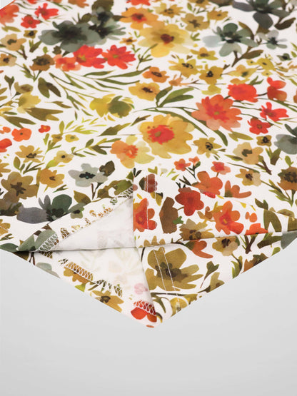 Basic Printed T-shirt-Earthy Floral