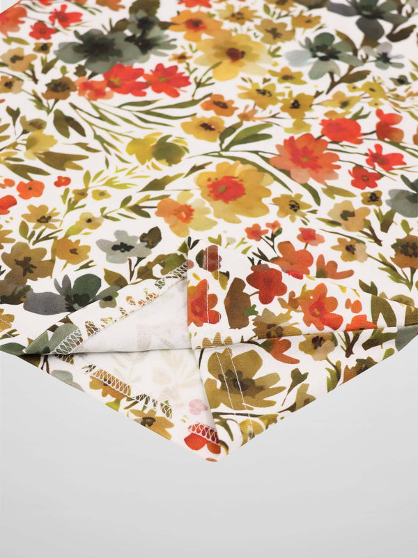 Basic Printed T-shirt-Earthy Floral