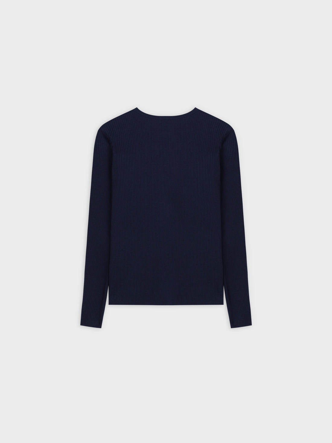 WIDE RIBBED CREW-NAVY