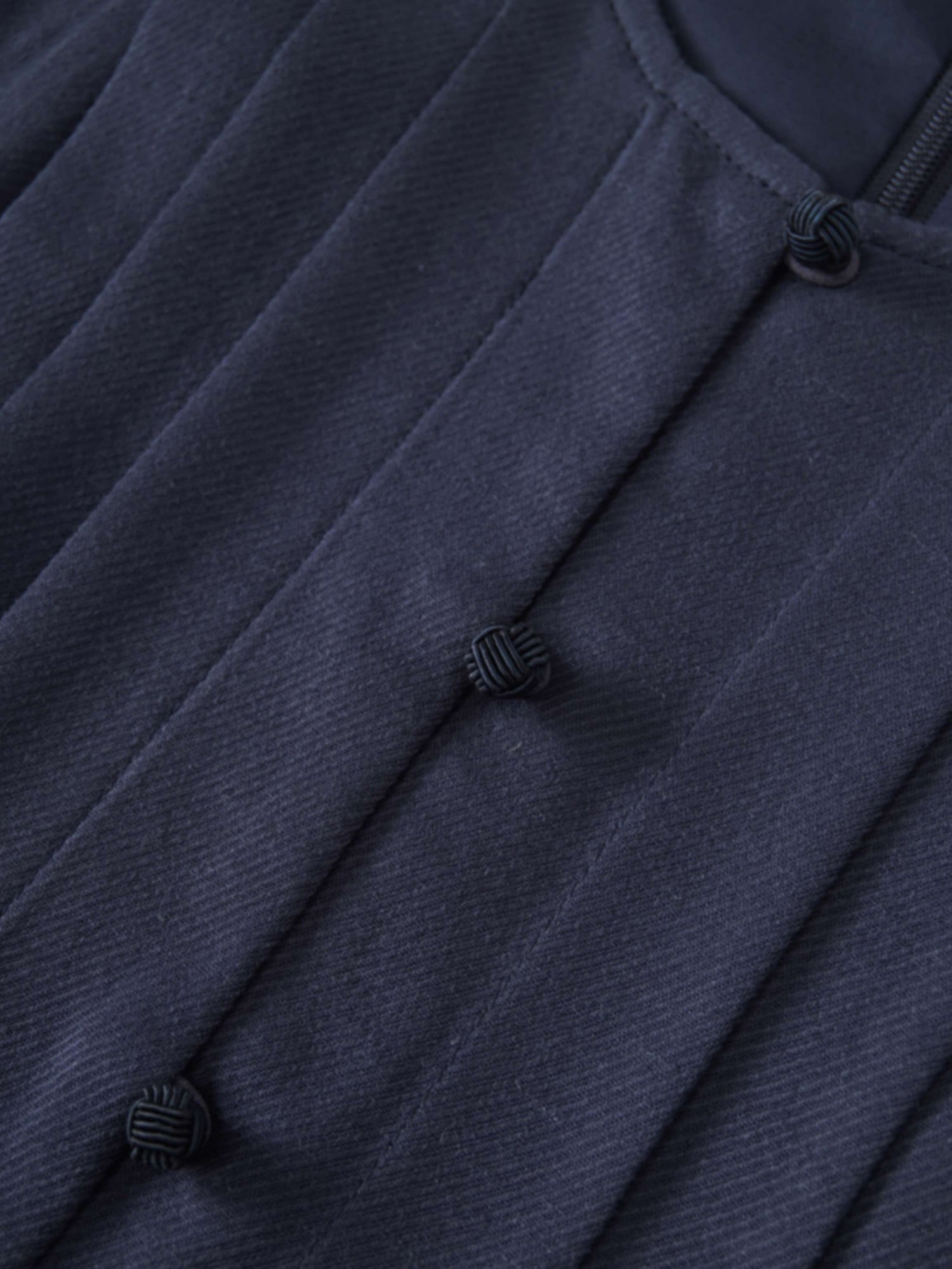 Pleat Top Silk/Linen Blend Dress-Navy