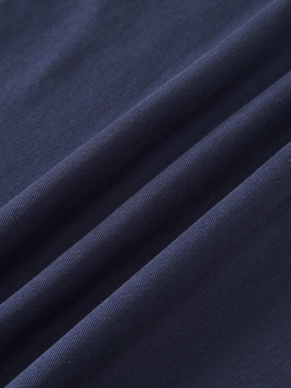 Lightweight A-Line Skirt-Navy