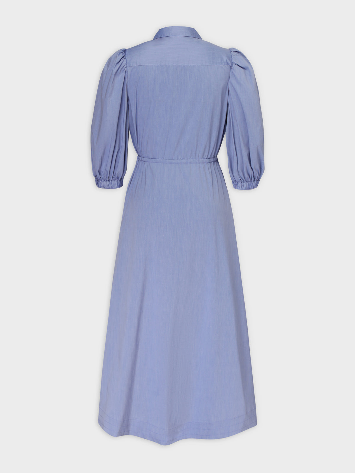 Polo Puff Dress-Chambray Blue