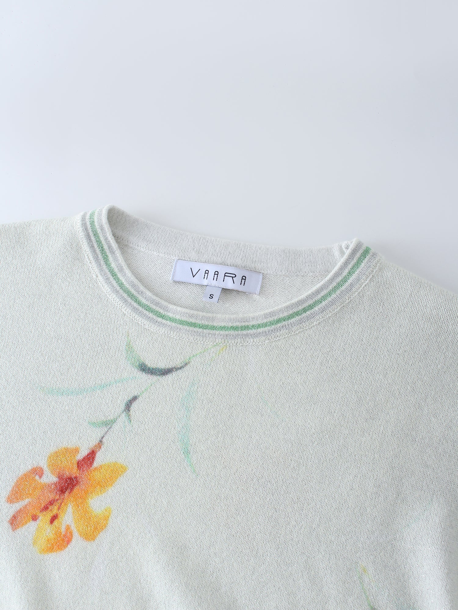 Lurex Floral Sweater-Yellow/Green