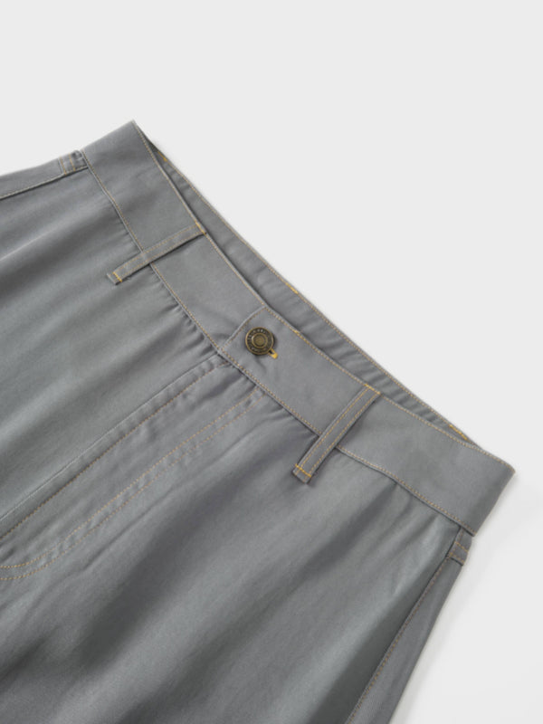 Lightweight A-Line Skirt-Grey