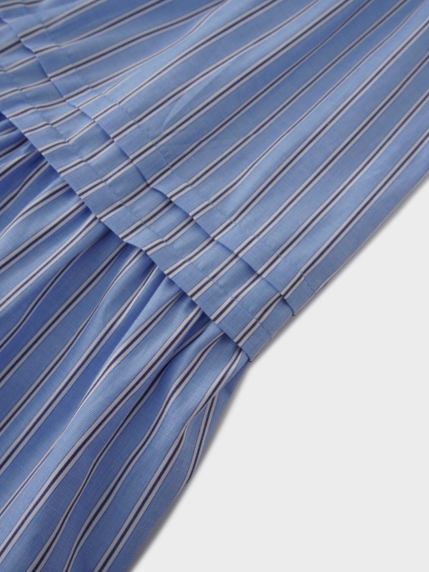 Striped Prairie Skirt-Light Blue