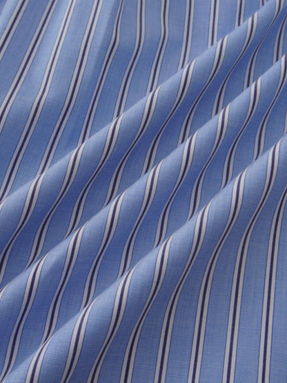 Striped Prairie Skirt-Light Blue