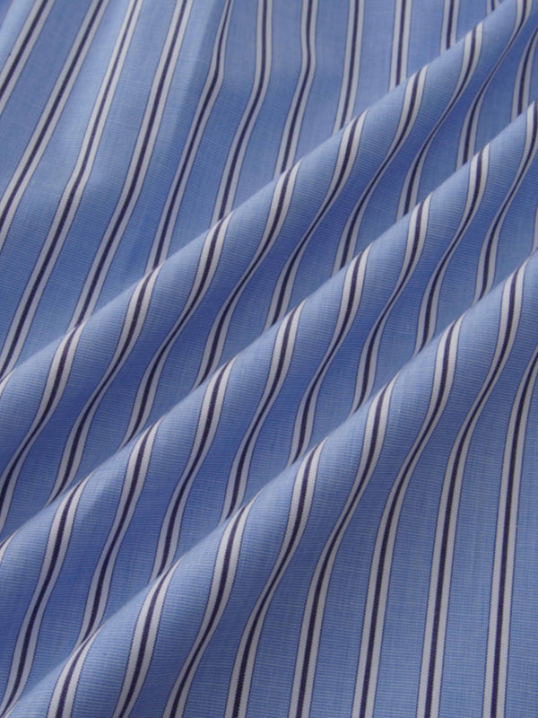 Striped Prairie Skirt-Light Blue