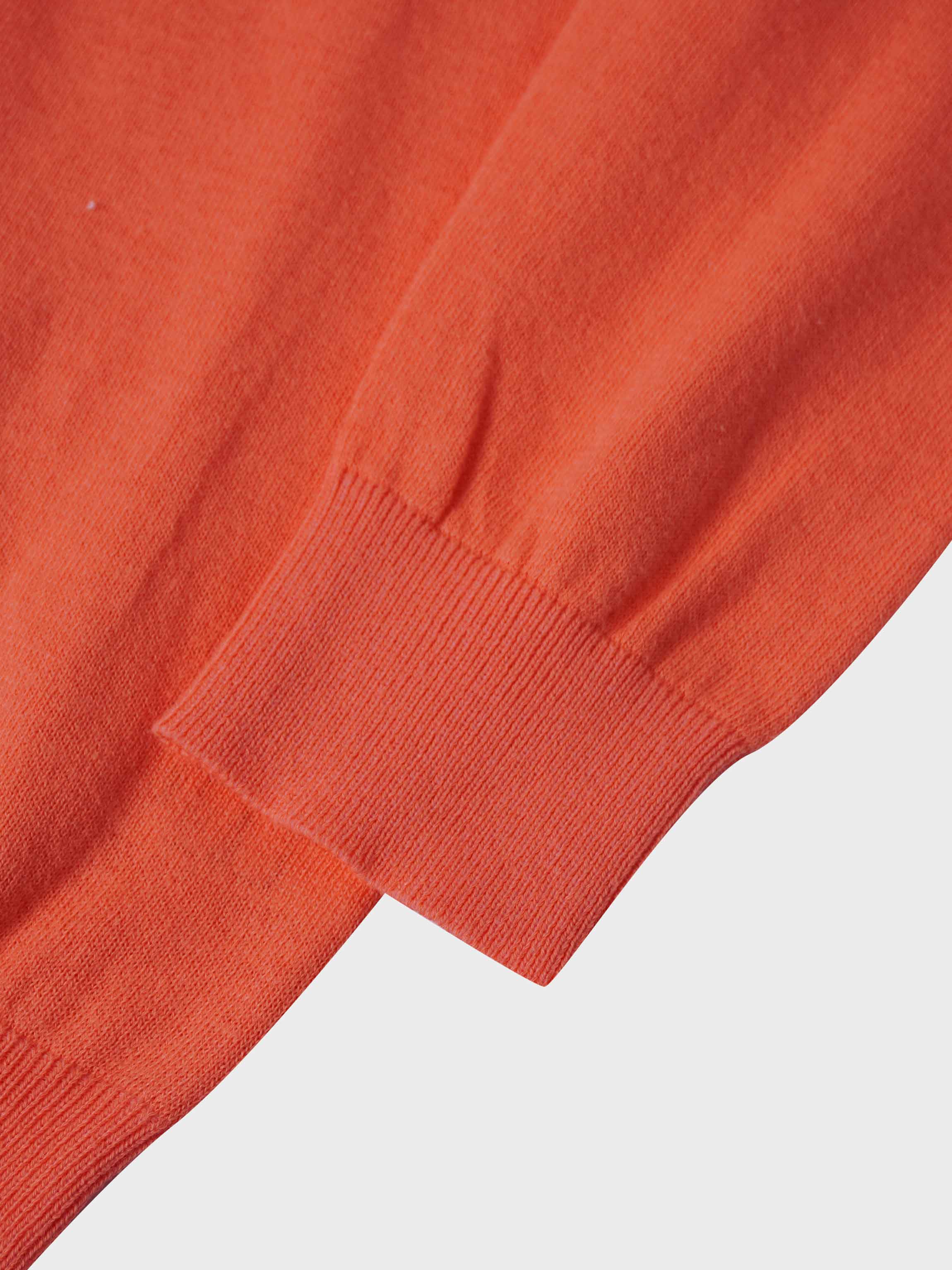 High V Lightweight Sweater-Coral