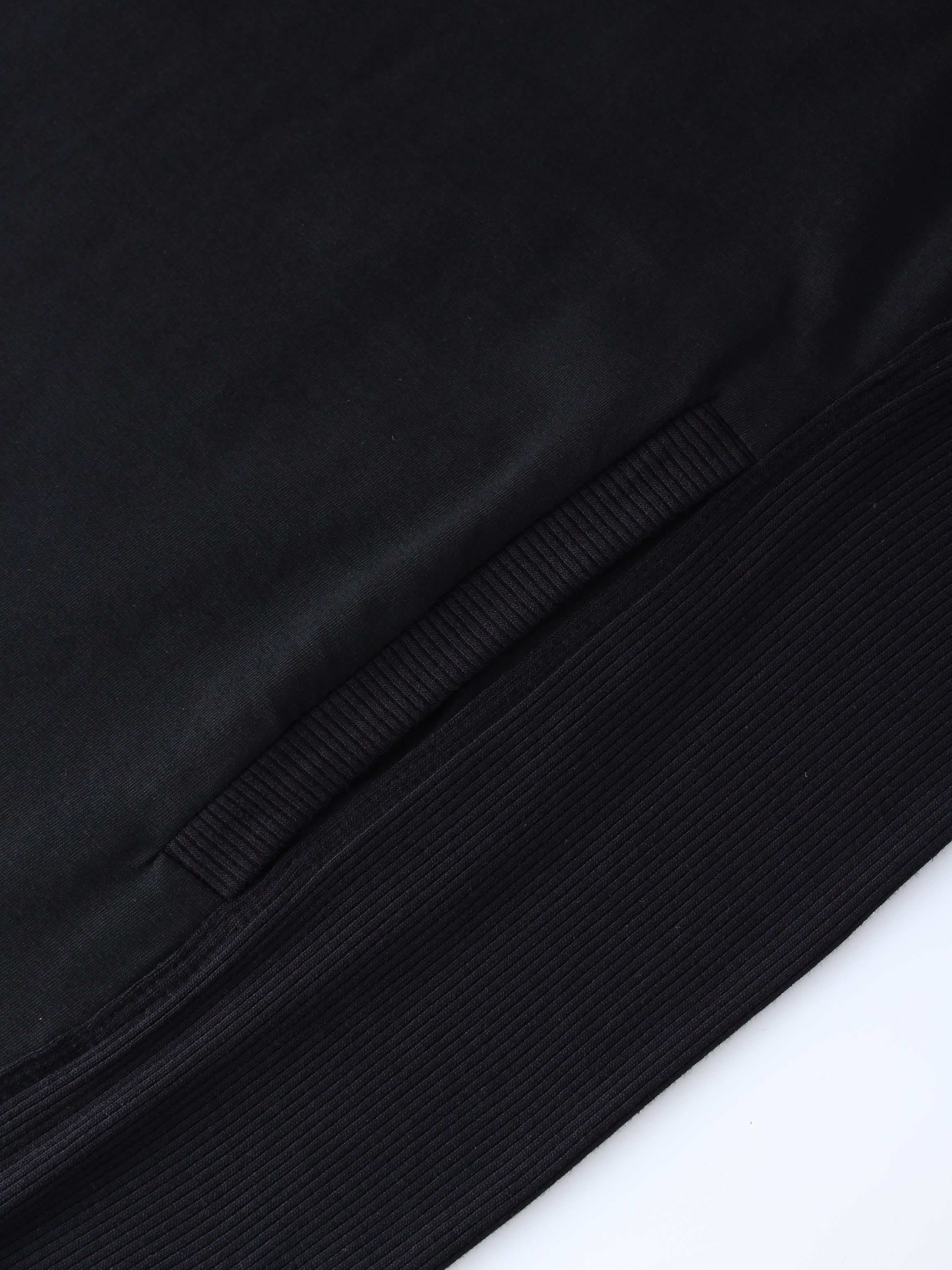 CREW NECK POCKET TEE DRESS 41&quot;-BLACK