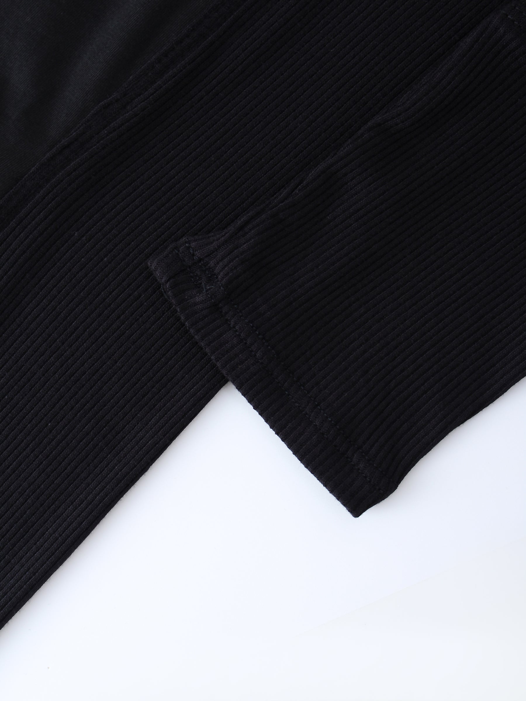 CREW NECK POCKET TEE DRESS 41"-BLACK