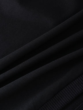 CREW NECK POCKET TEE DRESS 41"-BLACK