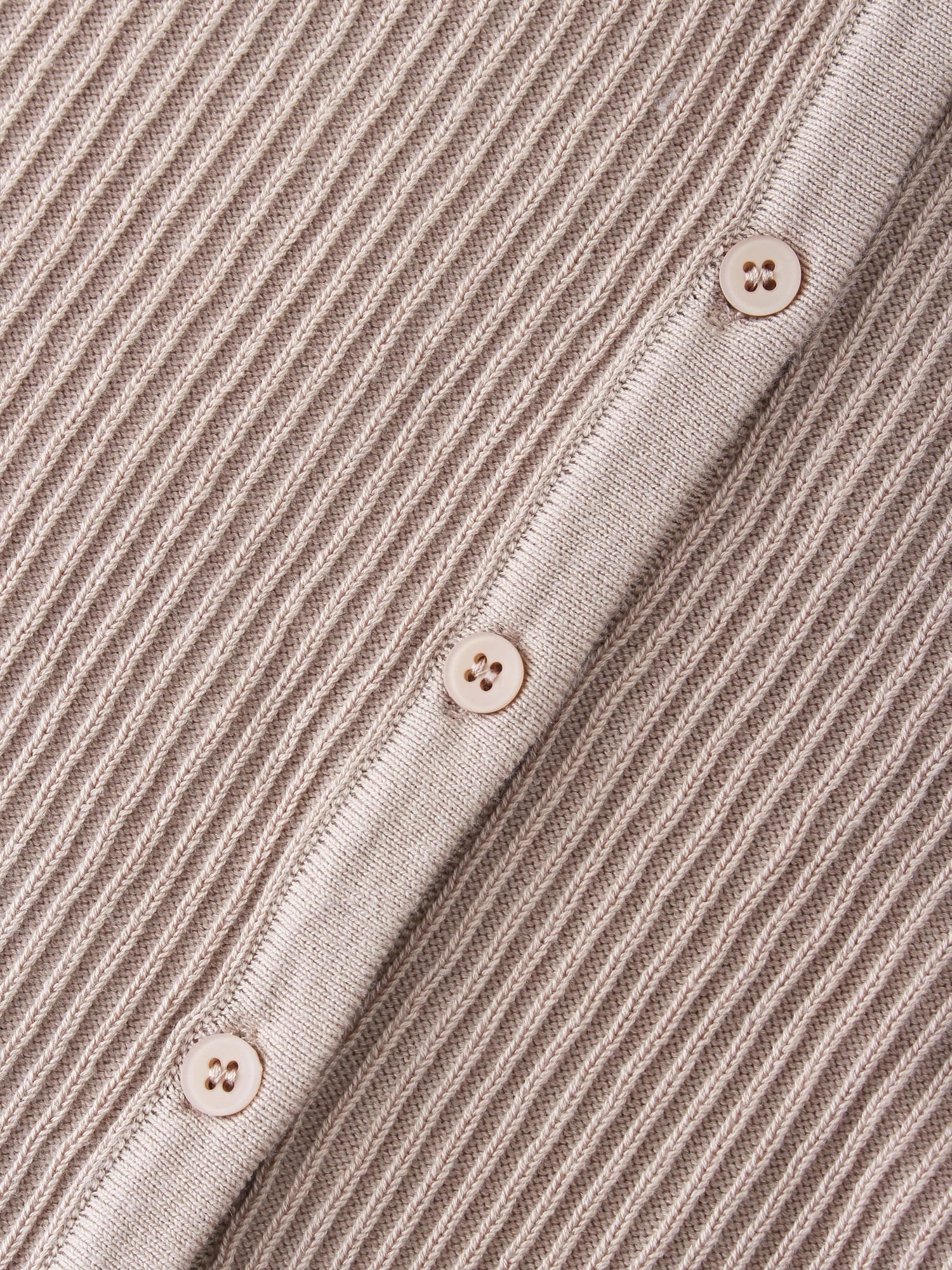 Ribbed Knit Cardigan-Tan