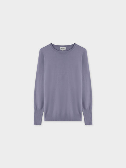 Basic Crew Sweater LS-Denim Blue