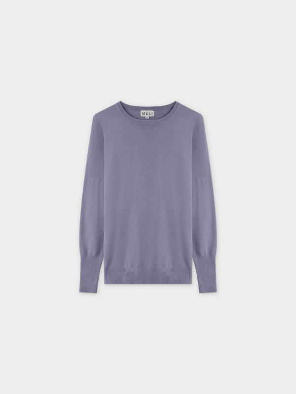 Basic Crew Sweater LS-Denim Blue