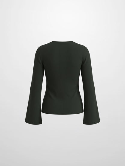 Bell Sleeve Sweater - Green
