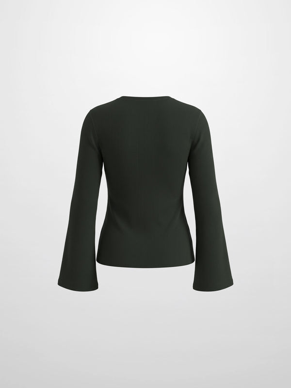 Bell Sleeve Sweater - Green