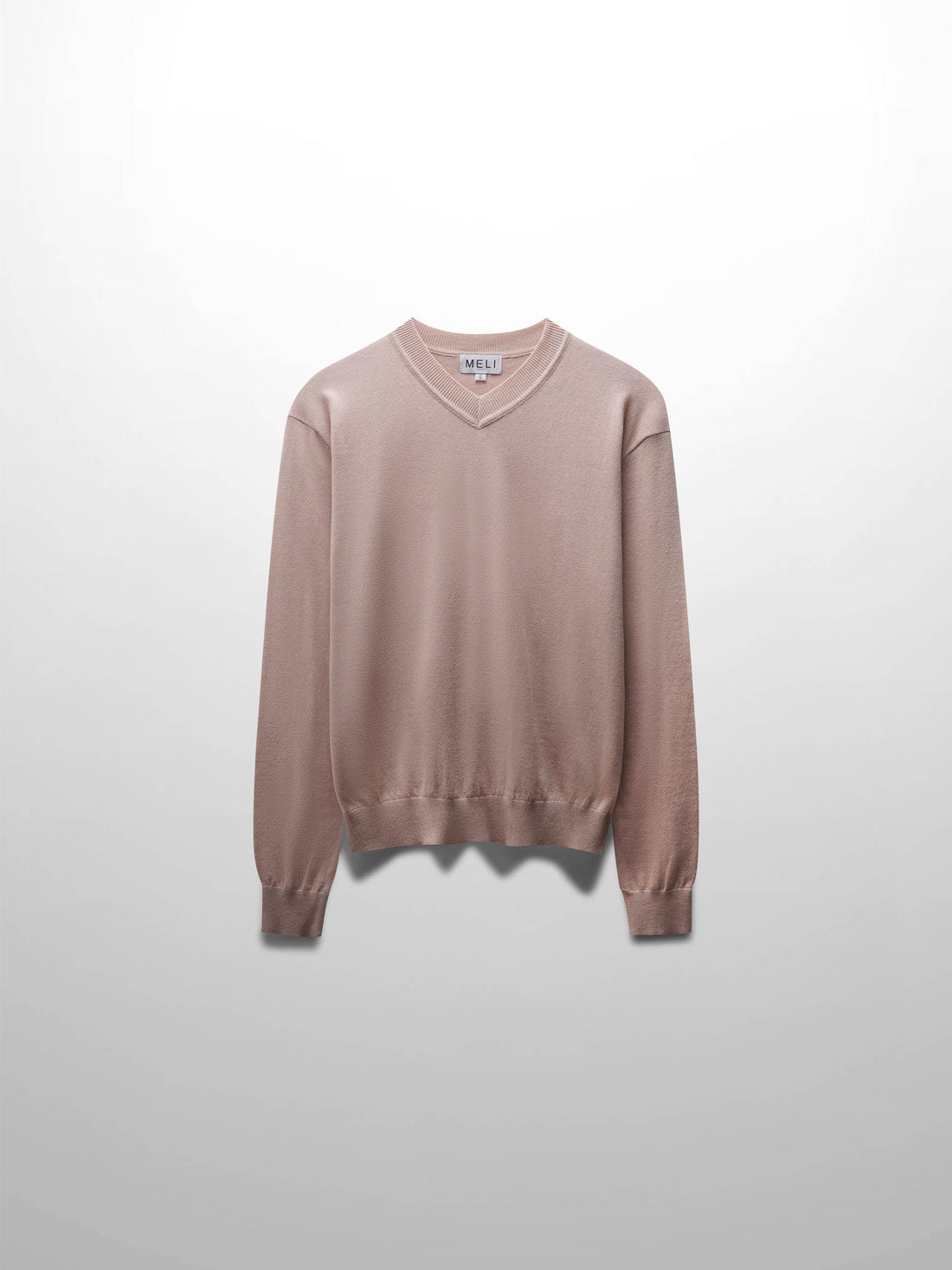 High V Lightweight Sweater-Tan