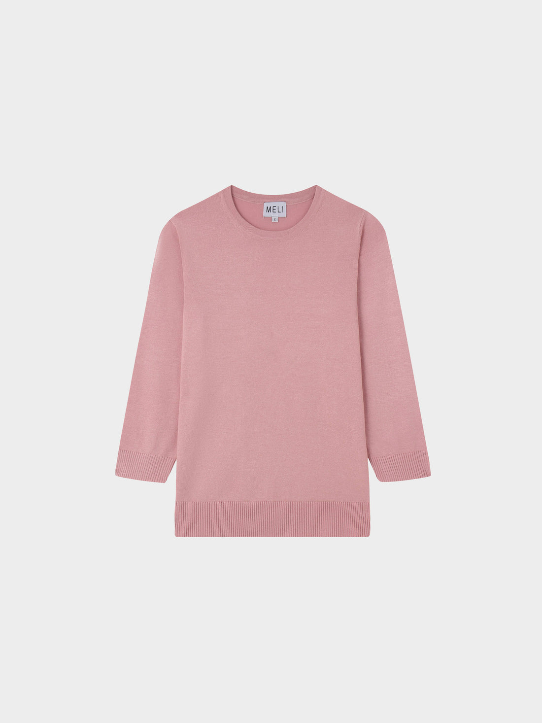 Basic Crew Sweater 3Q-Mauve