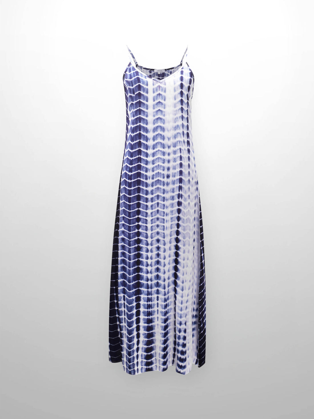 A-Line V Neck Slip Dress-Blue Tie Dye