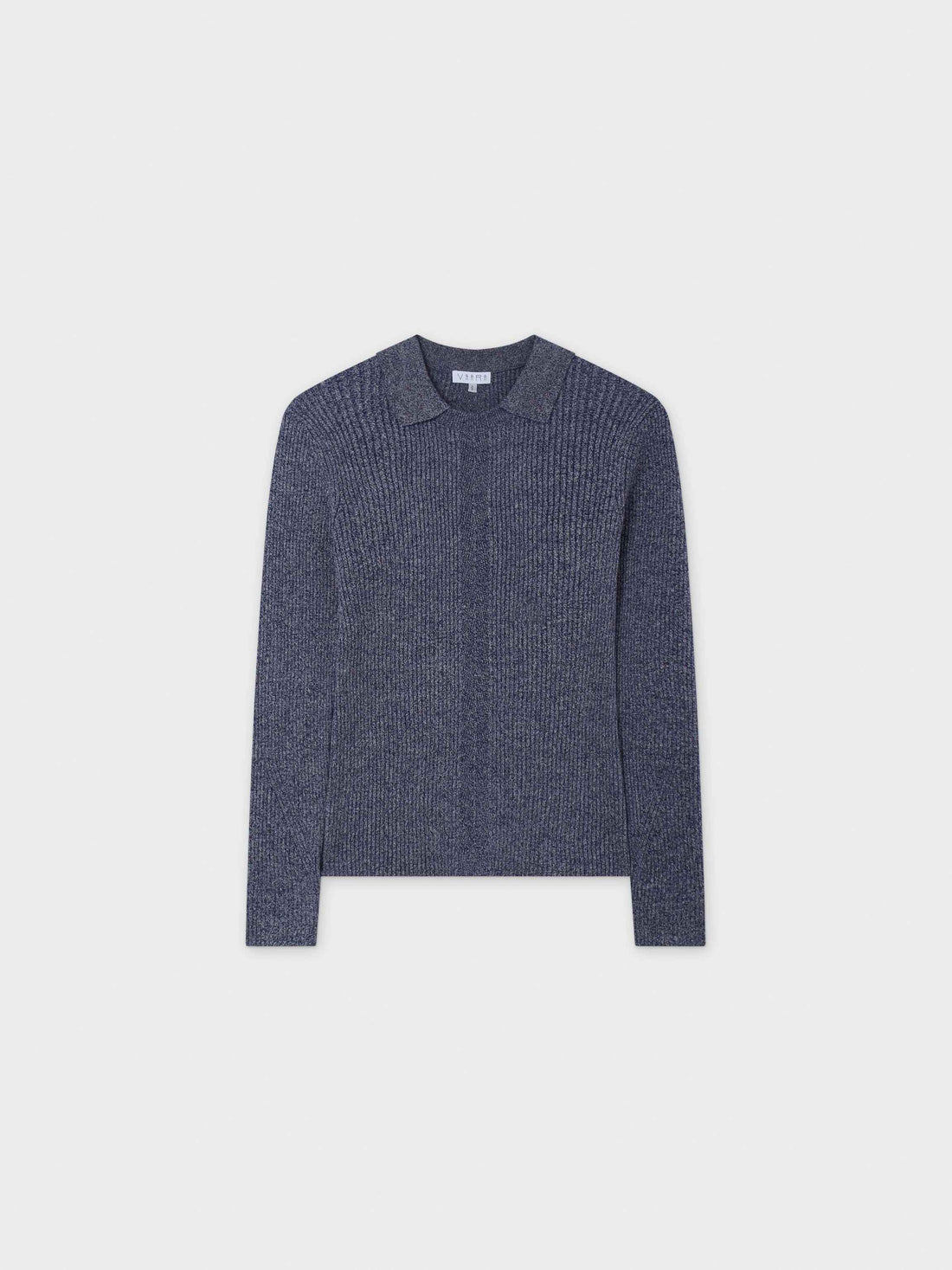 Center Design Sweater-Heathered Blue