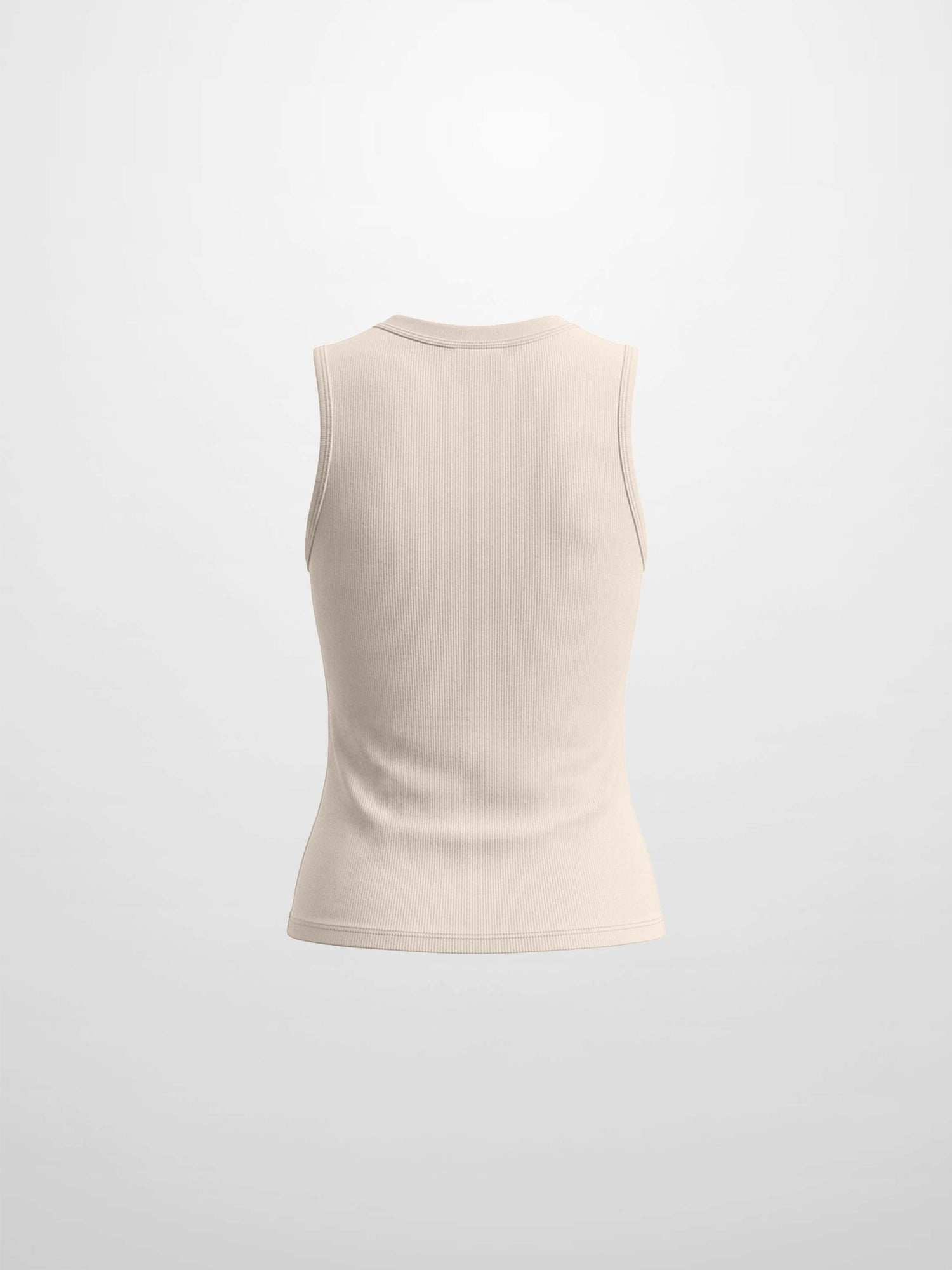 Sleeveless Basic Tee-Tan