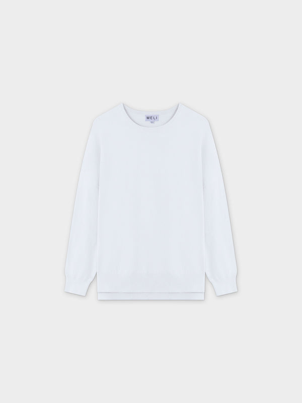 Oversized Lightweight Sweater-White