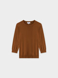 Basic Crew Sweater 3Q-Brown