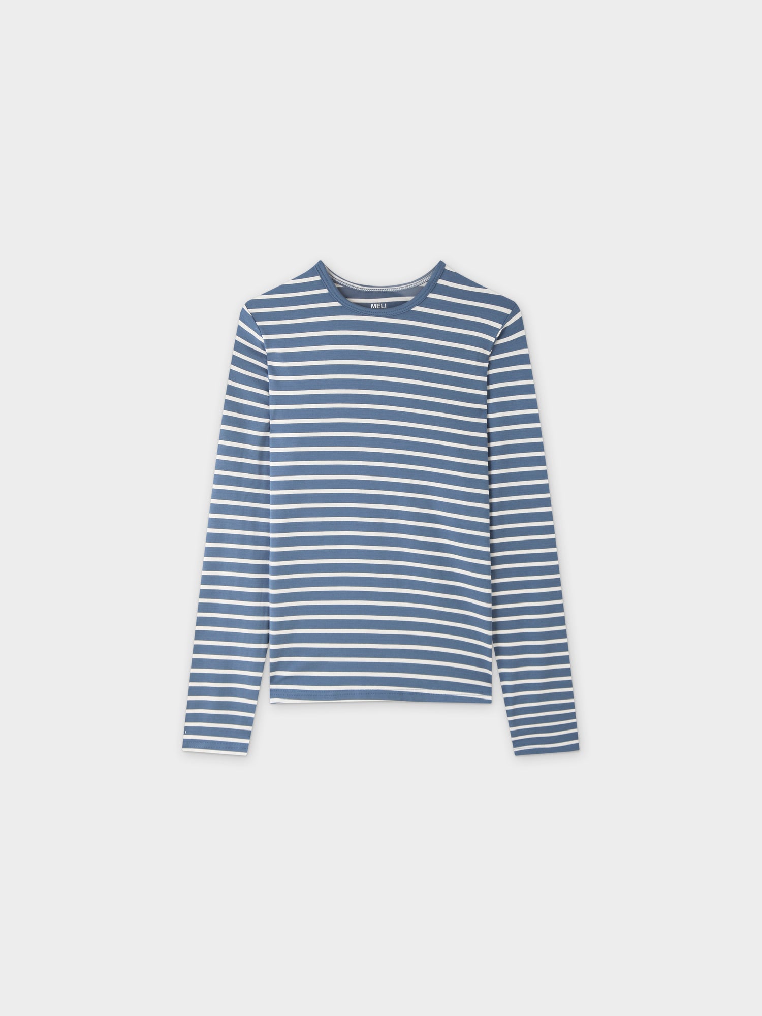 Butter Soft Stripe Crew-Azul/Blanco