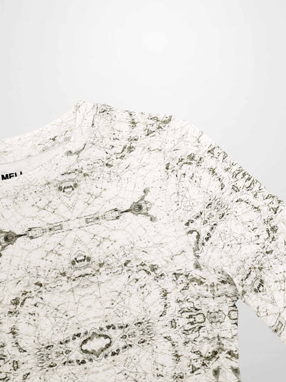 Basic Printed T-shirt-Mint World Map