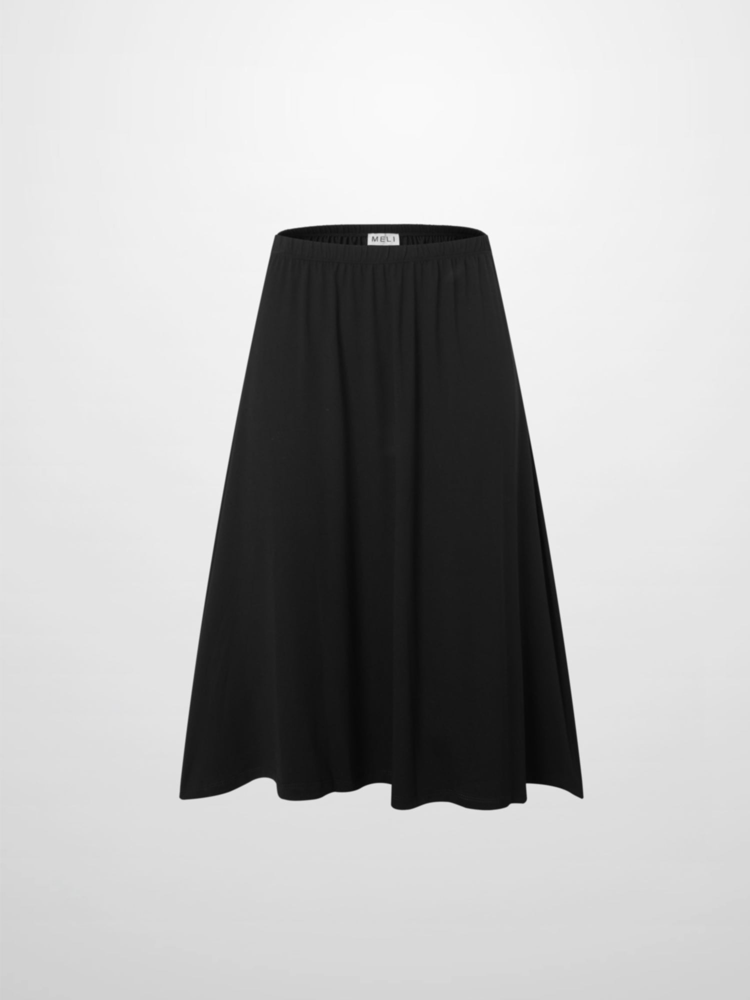 Elastic Waist Tshirt Skirt - Black 24"