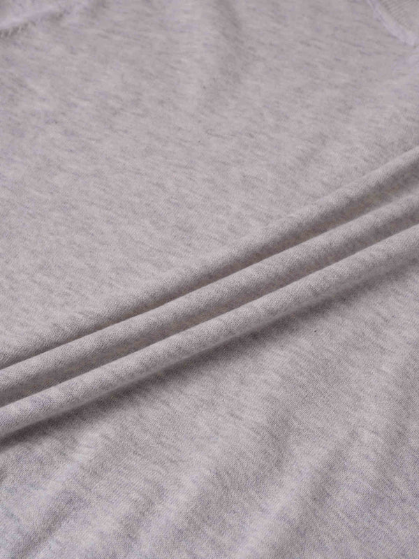 High V Lightweight Sweater-Heathered Grey