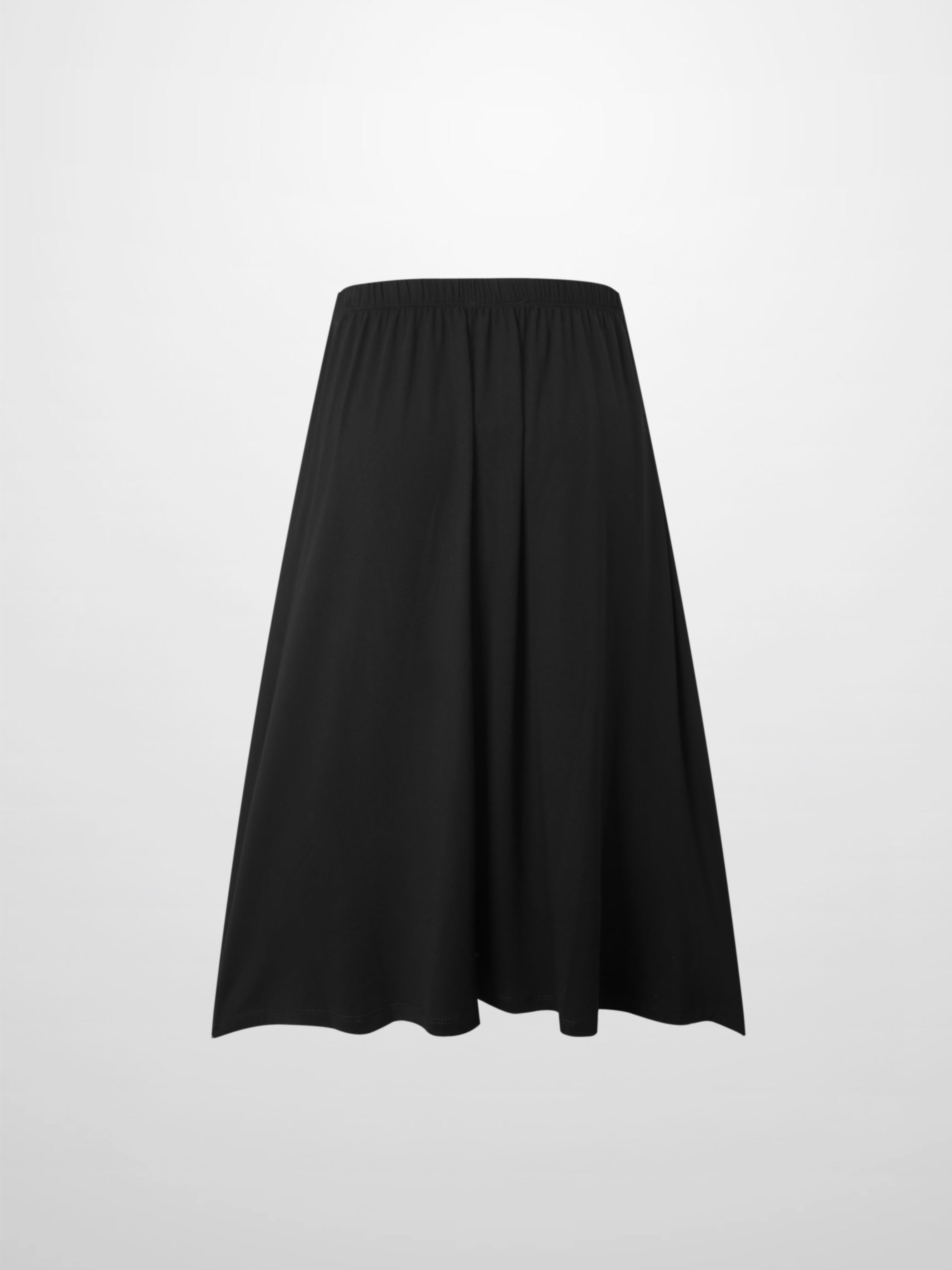 Elastic Waist Tshirt Skirt - Black 24"