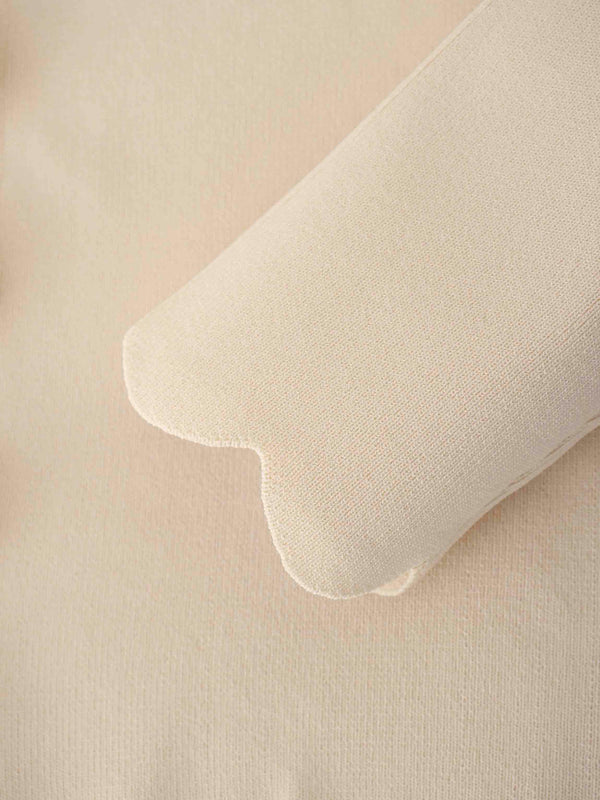Scallop Edge Crew Cardigan Short-Ivory