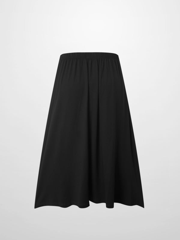 Elastic Waist Tshirt Skirt - Black 26"