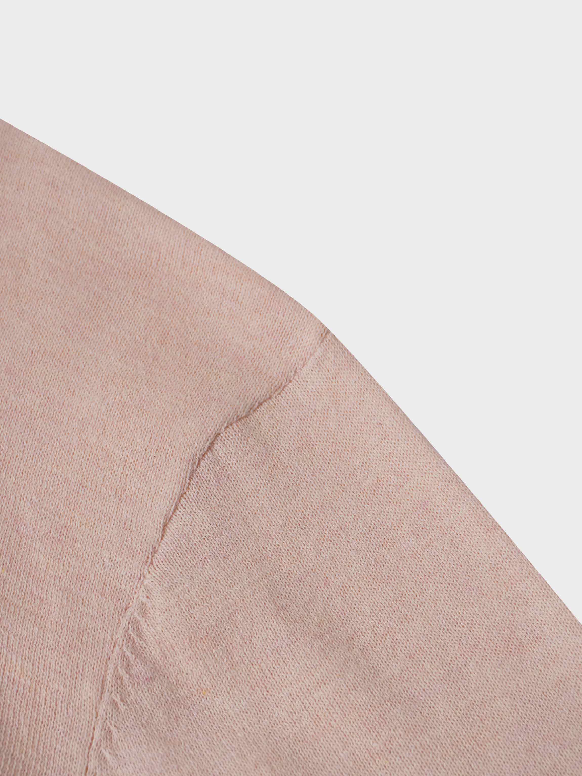 High V Lightweight Sweater-Heathered Peach