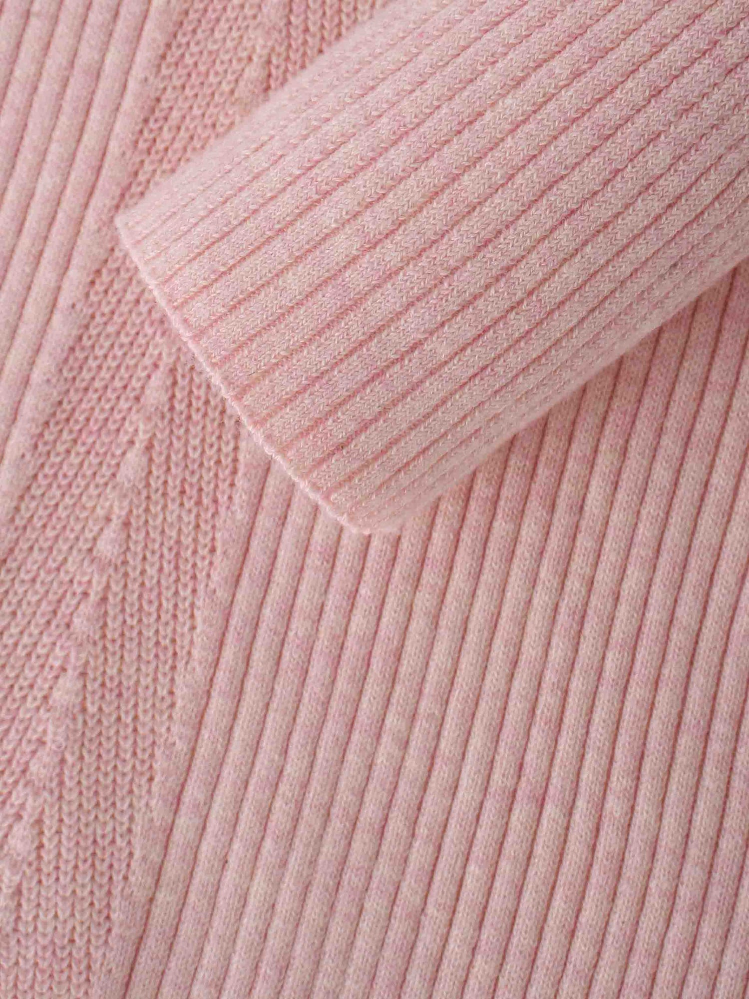 Center Design Sweater-Heathered Pink