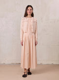 Pleated Waist Jumper-Peach