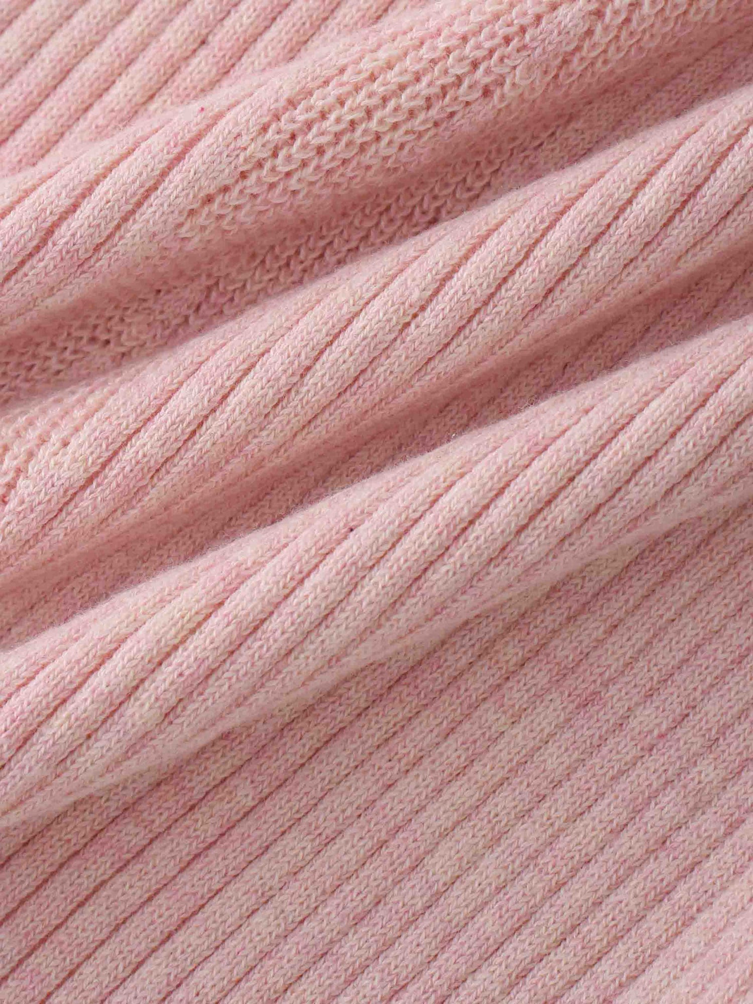 Center Design Sweater-Heathered Pink