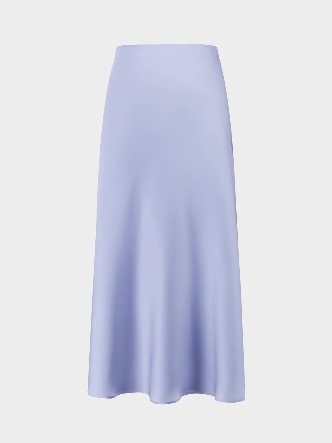 Solid Satin Slip Skirt-Ocean Blue