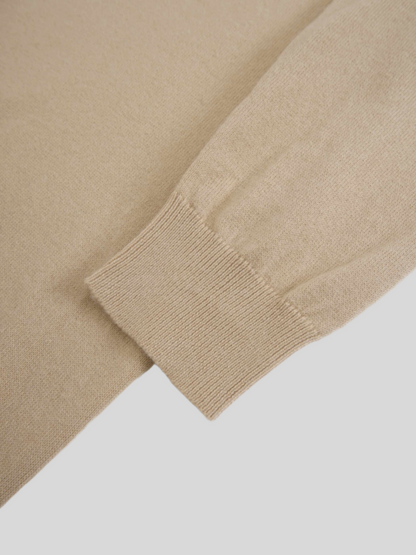 High V Lightweight Sweater-Sand