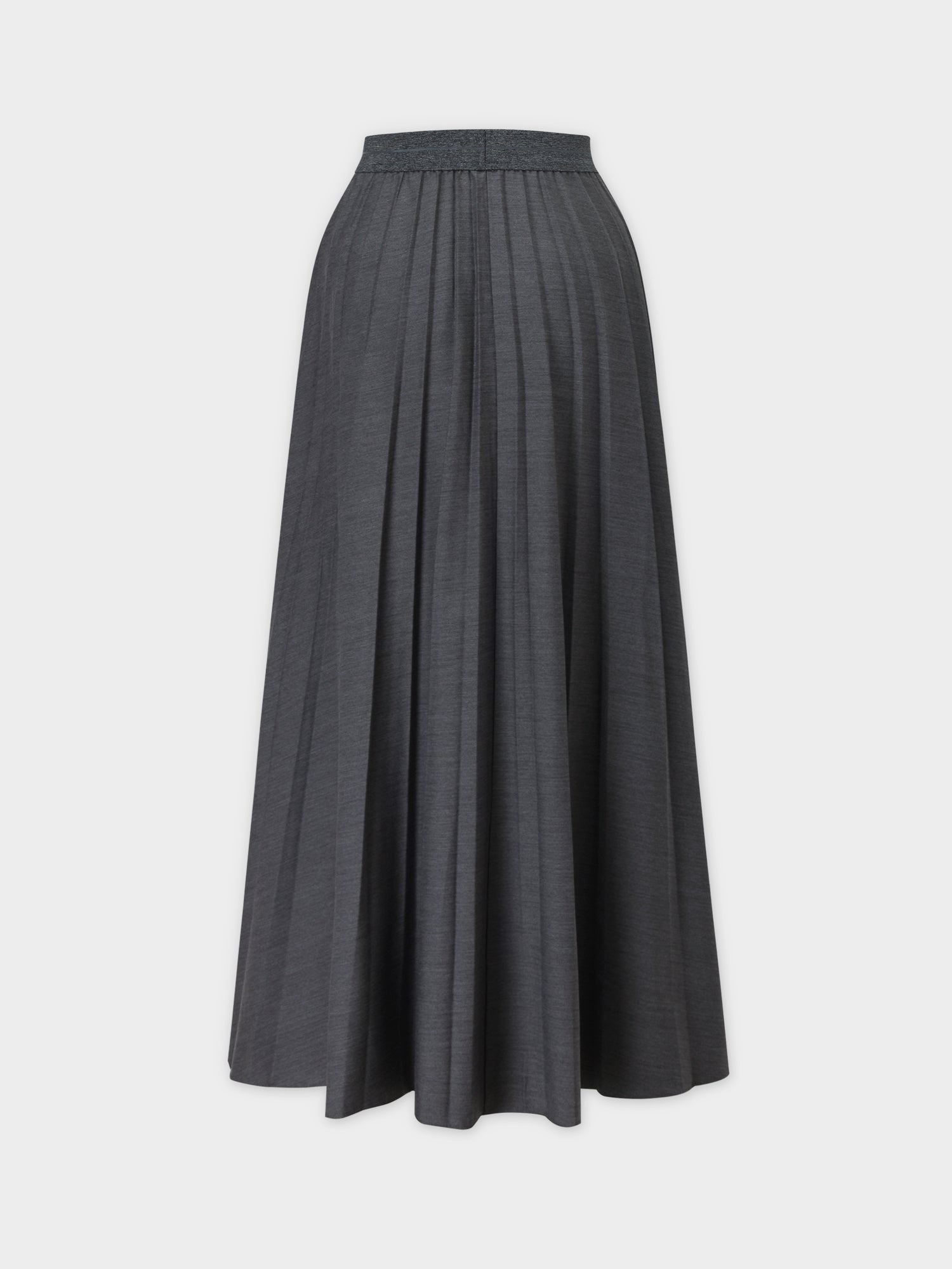 Pleated Skirt 37&quot;-Black Denim