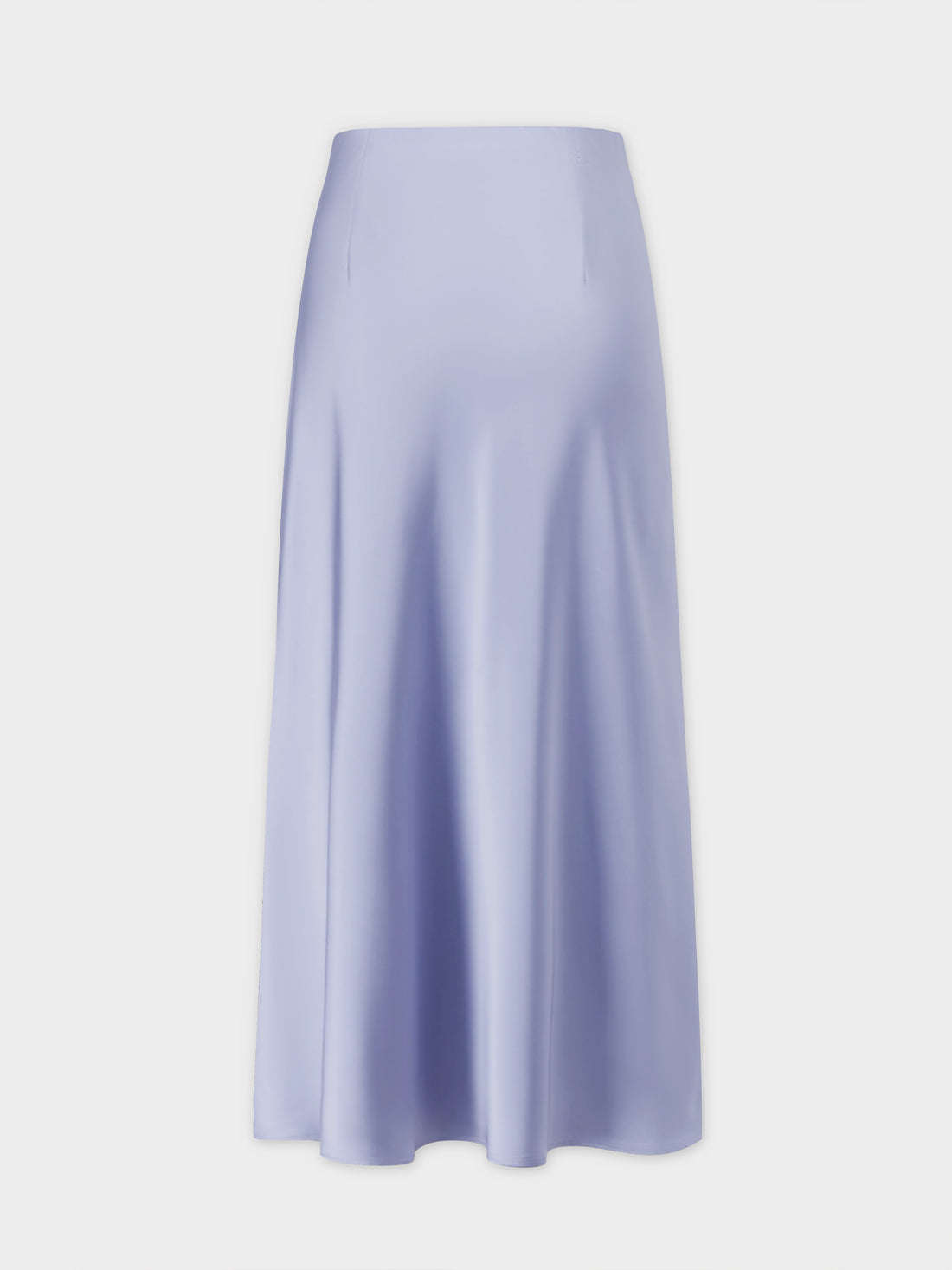 Solid Satin Slip Skirt-Ocean Blue