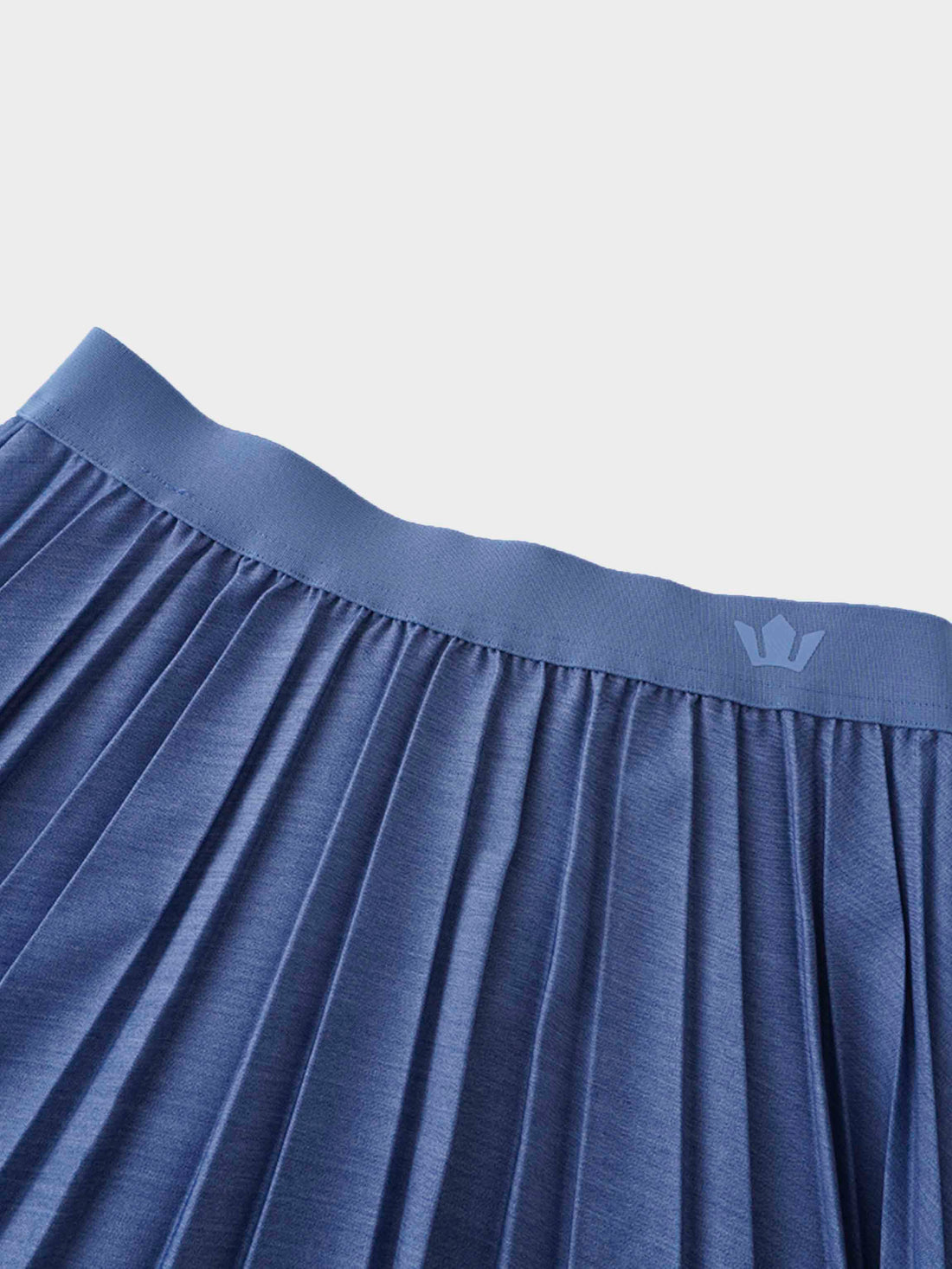 PLEATED SKIRT 37"-DENIM LT BLUE