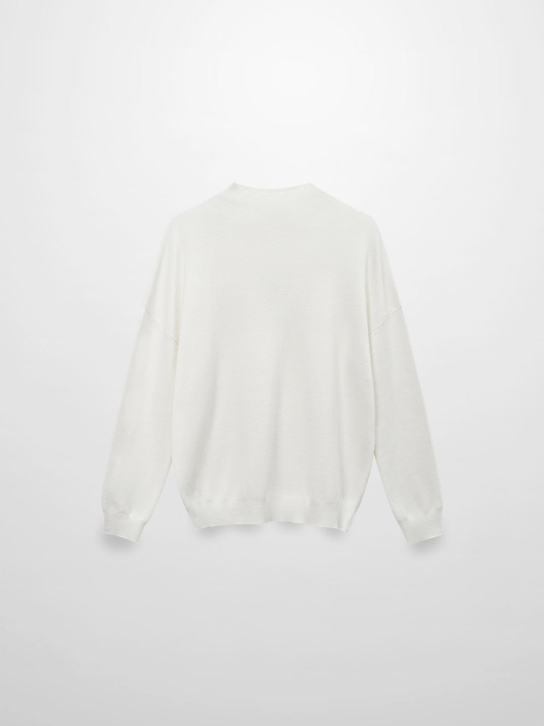 Mock Neck Thin Knit Sweater-Ivory