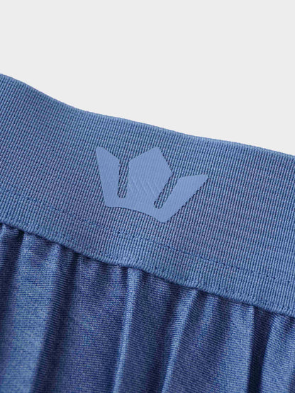 PLEATED SKIRT 37"-DENIM LT BLUE